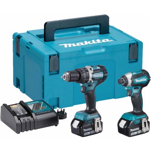 Makita DLX2180TJ 18V Brushless Combi Drill & Impact Driver (2x 5Ah)