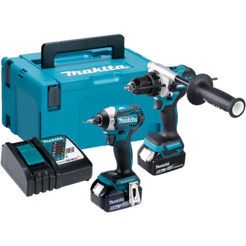 Makita DLX2412 18V Brushless Combi Drill & Impact Driver Set (2x 5Ah)