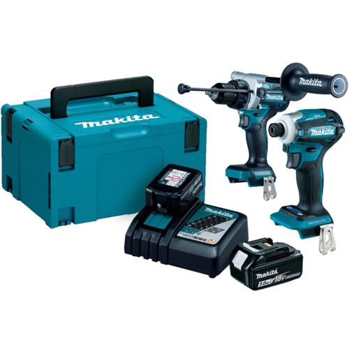 Makita DLX2455 18V Brushless Combi Drill & Impact Driver Set (2x 5Ah)