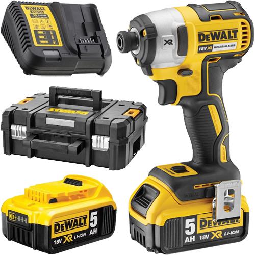 String string Koning Lear overdracht DeWalt DCF887P2 XR Li-ion 18V Brushless Impact Driver (2x 5Ah, TStak)