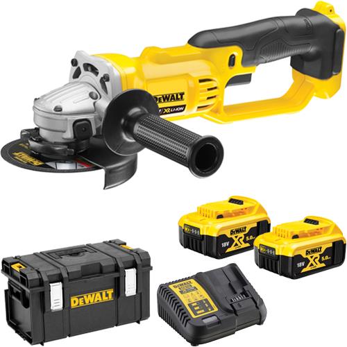 DeWalt DCG412P2 18V 125mm Angle Grinder (2x 5Ah)