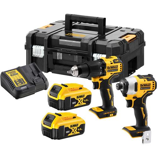 DeWalt DCK2062M2T 18V Brushless Combi Drill & Impact Driver (2x 4Ah)