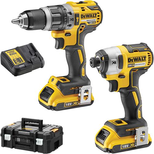 DeWalt DCK266 18V Brushless Combi Drill & Impact Driver Set (2x 2Ah)