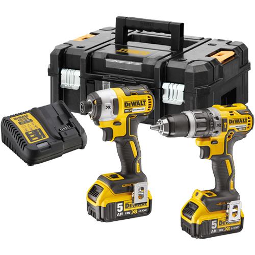 DeWalt DCK266 18V Brushless Combi Drill & Impact Driver Set (2x 5Ah)