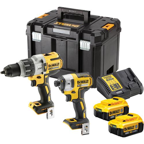 DeWalt DCK276 18V Brushless Combi Drill & Impact Driver Set (2x 4Ah)