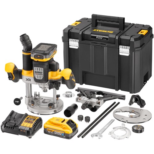 DeWalt DCW620 18V 1/2" 70mm Plunge Router (2x 5Ah Powerstack)