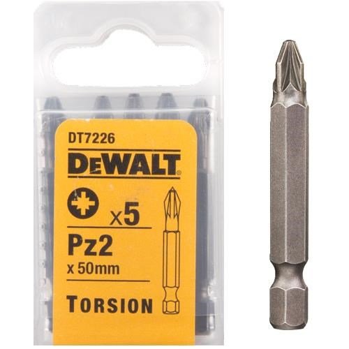 DeWalt 50mm Pz2 Torsion Bit x5