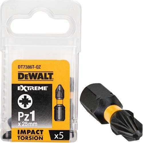 DeWalt Pz1 25mm Impact Screwdriver Bit x5