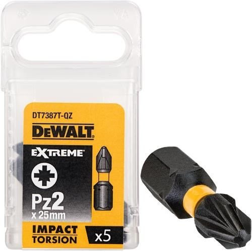 DeWalt Pz2 25mm Impact Screwdriver Bit x5