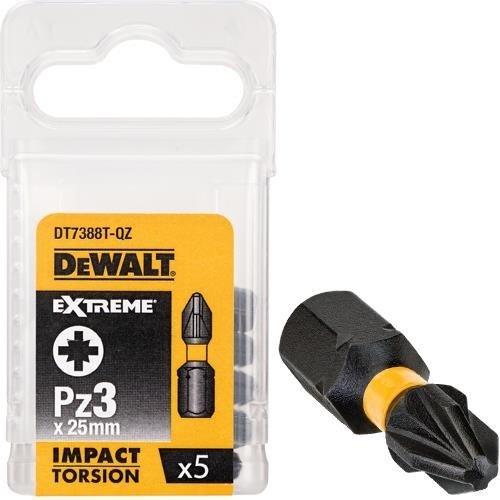 DeWalt Pz3 25mm Impact Screwdriver Bit x5