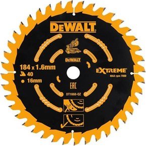 DeWalt DT1668 TCT Saw Blade 184mmx16mmx40T