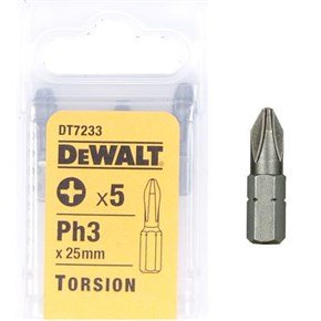 DeWalt 25mm Ph3 Torsion Bit x5