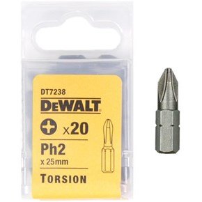 DeWalt 25mm Ph2 Torsion Bit (20pk)