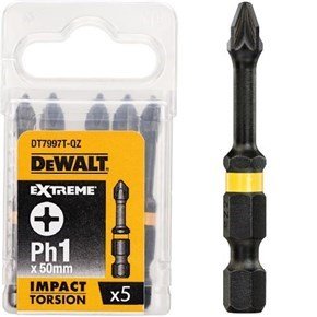 DeWalt Ph1 50mm Impact Screwdriver Bit x5