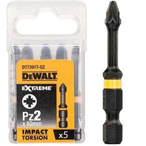 DeWalt Pz2 50mm Impact Screwdriver Bit x5