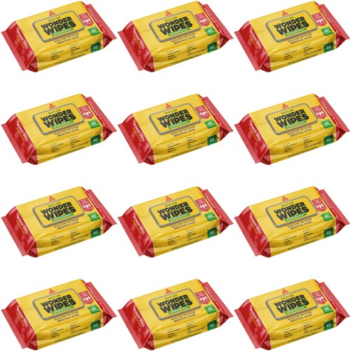*12 PACK DEAL* Sika Biodegradable Wonder Wipes 60pk