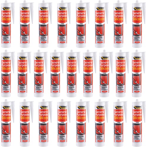 *25 PACK DEAL* Everbuild General-purpose Silicone Clear 280ml