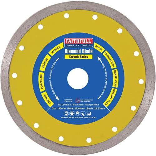 Faithfull 180mm Ceramic Series Diamond Blade