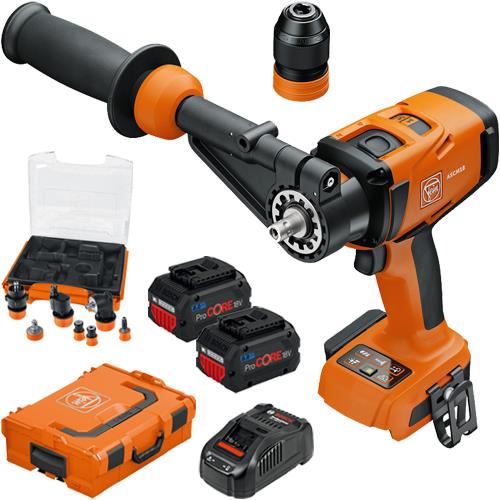 Fein ASCM18-4QMPAS 18V AMPShare Combi Drill (2x 8Ah & Accessories)