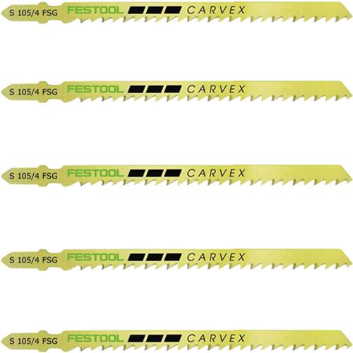 Festool 105mm HCS Universal Jigsaw Blades for Wood (5pk)