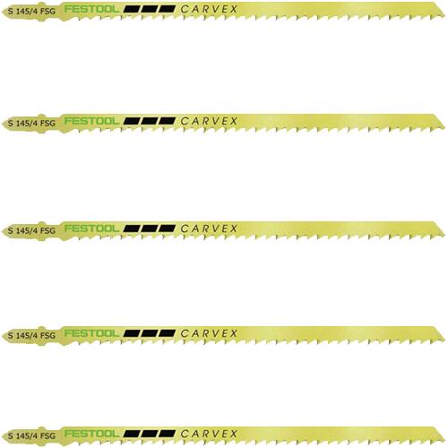 Festool 145mm HCS Universal Jigsaw Blades for Wood (5pk)