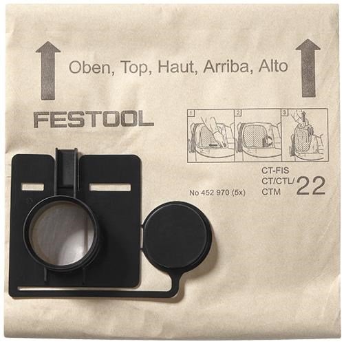 Festool Dust Bags for CT22 (5pk)