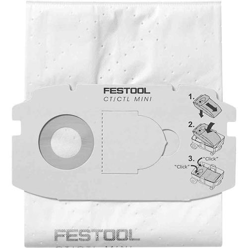 Festool CT MINI Dust Bags 'Self Clean' (5pk)