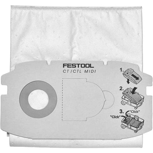 Festool SelfClean Dust Bags for Older CTL MIDI (5pk)