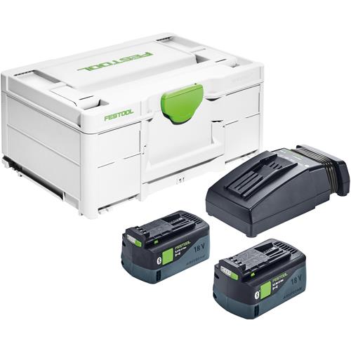 Festool Energy Set: 2x 5.2Ah Bluetooth Batteries, Charger & Systainer