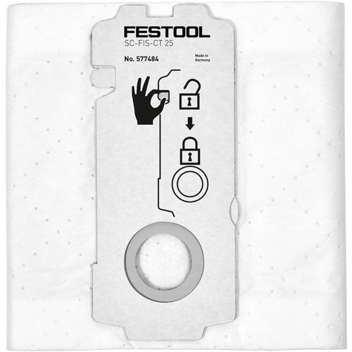 Festool SelfClean Dust Bags for CT25E (5pk)