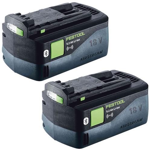 Festool 18V 5.2Ah Airstream Bluetooth Battery (Twin Pack)