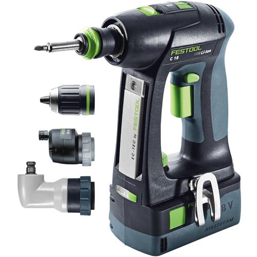 Festool C 18 Brushless 18v Drill Driver KIT (2x 5.2Ah AIRSTREAM)