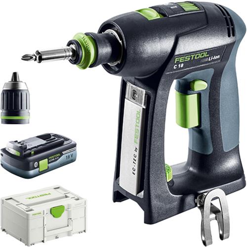 Festool C 18 18V Drill Driver (Body) *PROMO* with 1x 4Ah