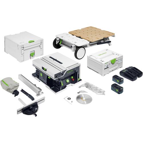 Festool CSCSYS50 18V 168mm Table Saw & Underframe Set (2x 5Ah)