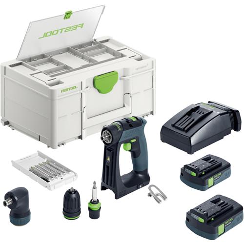 Festool CXS18 18V C-shape Drill Driver (2x 3Ah, Accessories)