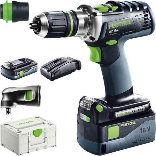 Festool DRC 18/4 18V Drill Driver Set (4Ah Highpower & 5.2Ah) 576462