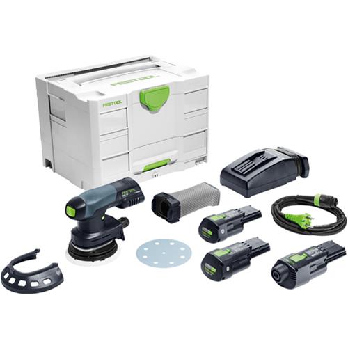 Festool ETSC125 18V/240V Eccentric Sander Set (2x 3Ah)