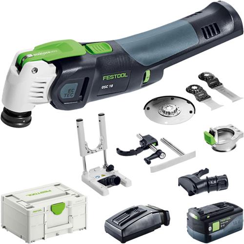 Festool OSC18 18V StarlockMax Multi-tool Set (1x 5Ah, Accessories)