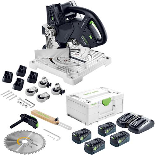 Festool SYMC70 18V 216mm Compound Mitre Saw (4x 5Ah)