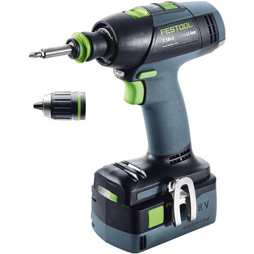 Festool T18+3 Li 18V Drill Driver (5.2Ah)