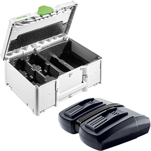 Festool TCL6 DUO 2-bay Rapid Charger & Energy Systainer Set
