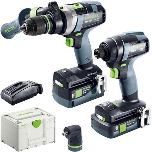 Festool 18V TPC Combi Drill & TID Impact Driver Twin Pack (4Ah + 5Ah)