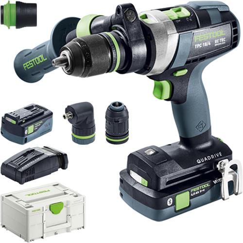 Festool TPC18/4 18V Combi Drill XL Set (4Ah + 5.2BT)