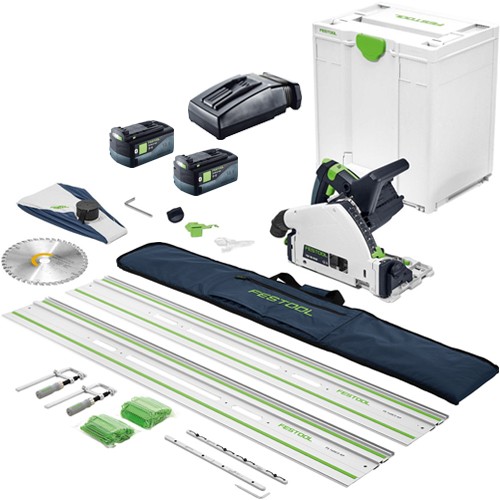 Festool TSC55K 18V Fast-cut Plunge Saw Kit Deal (2x 5Ah)