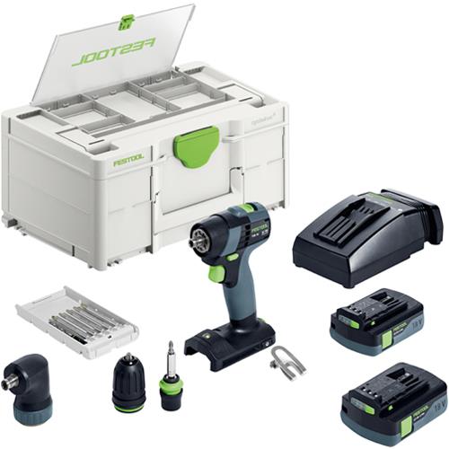 Festool TXS 18 18V Drill Driver Set (2x 3Ah & Accessories) 576900