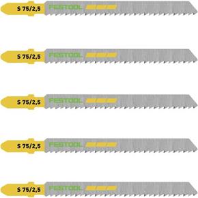 Festool 75mm HCS Fine Cut Jigsaw Blades for Wood (5pk)