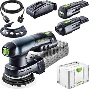 Festool ETSC125 18V/240V Eccentric Sander Set (2x 3Ah)