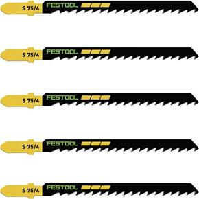 Festool 75mm HCS Basic Jigsaw Blades for Wood (5pk)