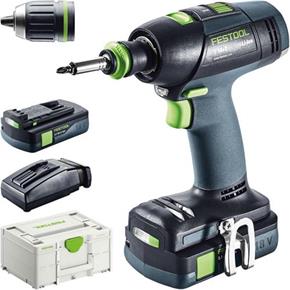 Festool T18+3 18V Brushless Drill Driver (2x 3.1Ah)