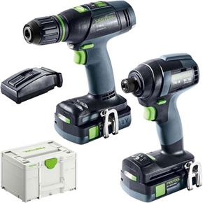 Festool 18V TID 18 Impact Driver &amp; T 18 Drill Driver Set (2x 3.1Ah)